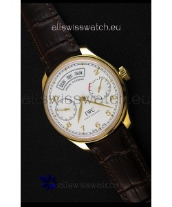IWC Portugieser Annual Calender White Dial Yellow Gold IW503502 1:1 Mirror Replica 