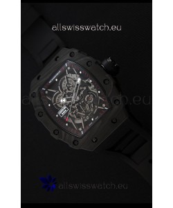 Richard Mille RM35-2 Rafael Nadal Forged Carbon Case with Black Strap