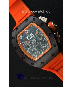 Richard Mille RM011-FM Felipe Massa One Piece Ceramic Case Watch in Orange Strap