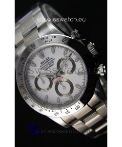 Rolex Cosmograph Daytona 116520 White Dial Original Cal.4130 Movement - Ultimate 904L Steel Watch 
