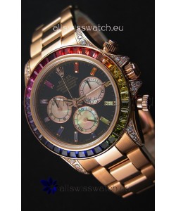 Rolex Cosmograph Daytona 116595RBOW Rverose 1:1 Mirror Replica Cal.4130 Movement