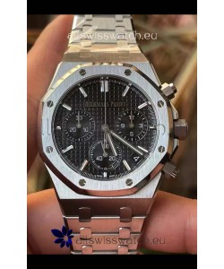 Audemars Piguet Royal Oak Chronograph 1:1 Mirror Replica - 904L Steel in Black Dial 41MM