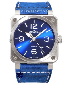 Bell and Ross BR03-A Blue Dial 904L Steel Swiss Replica Watch 