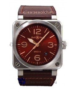 Bell and Ross BR03-A Golden Heritage Edition 904L Swiss Replica Watch 