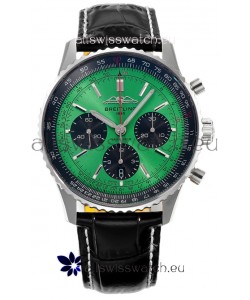 Breitling Navitimer B01 Chronograph 43 Green Dial - 904L Steel Casing 1:1 Mirror Swiss Replica