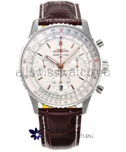 Breitling Navitimer B01 Chronograph 43 White Dial - 904L Steel Casing 1:1 Mirror Swiss Replica