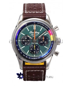 Breitling Top Time B01 Ford Mustang Leather Strap 1:1 Mirror Swiss Replica Watch 