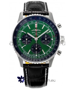 Breitling Navitimer B01 Chronograph 43 Green Dial - 904L Steel Casing 1:1 Mirror Swiss Replica