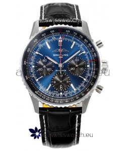 Breitling Navitimer B01 Chronograph 43 Blue Dial - 904L Steel Casing 1:1 Mirror Swiss Replica