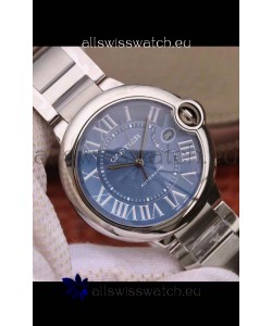 Ballon De Cartier Automatic 1:1 Swiss Mirror Watch in 904L Steel Casing Blue Dial - 42MM