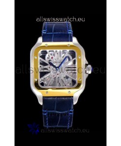 Cartier Santos DUMONT Skeleton Watch in Two Tone Bezel Swiss Replica Watch