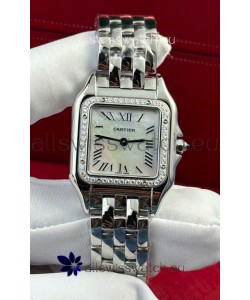 PANTHERE de Cartier Edition 27mm Pearl Dial 1:1 Mirror Swiss Watch Steel Casing