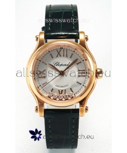 Chopard Happy Sport Swiss Automatic Replica Watch - Rose Gold Casing - 30MM 