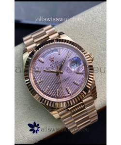 Rolex Day Date 40MM M228235-0005 1:1 Rose Gold in Champange Dial 1:1 Mirror Replica Watch