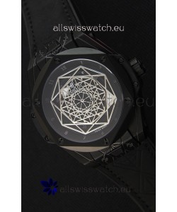 Hublot Big Bang Sang Bleu 45MM Black PVD Coated Swiss Replica Watch 