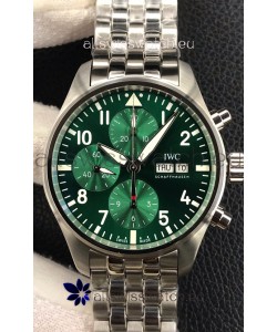 IWC Pilot Chronograph Edition Green Dial in 904L Steel Casing 1:1 Mirror Replica Watch