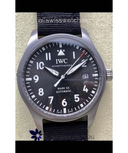 IWC Pilot's MARK XX Super Clone Titanium Swiss Replica Watch Grey Dial