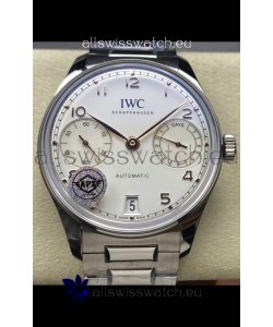 IWC Super Clone Portugieser Swiss 1:1 Mirror Replica Watch White Dial Steel Case Watch