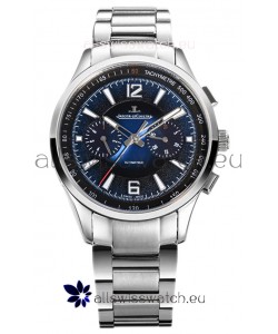 Jaeger LeCoultre Polaris Chronograph Stainless Steel Casing Blue Dial Swiss Replica Watch 