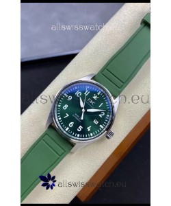 IWC Pilot MARK Series IW328205 1:1 Mirror Swiss Replica Watch in Green Dial and Strap