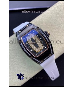 Richard Mille RM-07-01 Diamonds Dial Black Ceramic Ladies 1:1 Swiss Replica Watch 