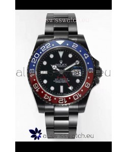 Rolex GMT Masters II REF.126710BLRO PEPSI BLAKEN Swiss Replica - 904L Steel in DLC Coating