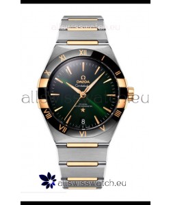 Omega Co-Axial Constellation Two Tone Black Green Dial 1:1 Mirror Replica 41MM