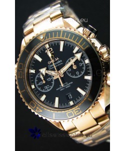 Omega Seamaster Planet Ocean 600M Chronograph 1:1 Mirror Replica Pink Gold Watch 
