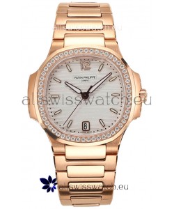 Patek Philippe Nautilus 7118R 35MM 1:1 Rose Gold White Dial 1:1 Mirror Replica Watch