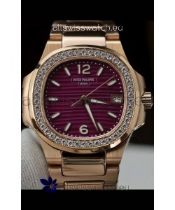 Patek Philippe Nautilus 7010/1R-013 Rose Gold Casing 32MM Swiss Quartz 1:1 Mirror Replica