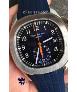 Patek Philippe Aquanaut 5968 Chronograph Steel Casing Blue Dial Watch in Swiss Automatic Movement
