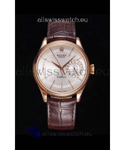 Rolex Cellini Date Ref#50515 Replica 1:1 Mirror Rose Gold 904L Steel Watch White Dial