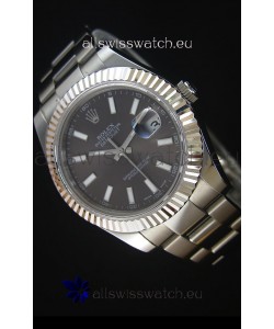 Rolex Datejust Japanese Replica Watch - Grey Dial in 41MM with Oyster Strap