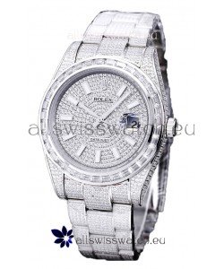 Rolex Datejust 41MM Swiss Replica - Iced Out Edition in Diamonds Dial 