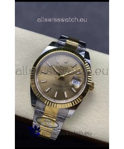 Rolex Datejust M126333 41MM ETA3235 72 Hours Power Gold Dial Oyster 1:1 Mirror Replica Yellow Gold 904L Steel