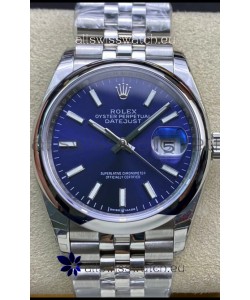 Rolex Datejust 126200-0006 36MM Swiss 1:1 Mirror Swiss Replica in 904L Steel in Blue Dial