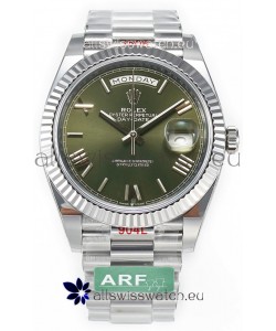 Rolex Day Date Presidential Stainless Steel Green Dial Watch 40MM - 1:1 Mirror Quality