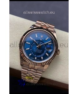 Rolex Sky-Dweller REF# 336935 Blue Dial Watch in Rose Gold 904L Steel Case 1:1 Mirror Replica