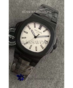 Patek Philippe Nautilus 5711 Black Venom PVD Swiss Replica Watch in White Dial 