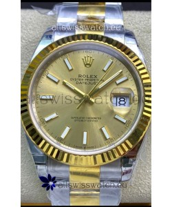 Rolex Datejust 126333 41MM Cal.3135 Swiss 1:1 Mirror Replica Watch in 904L Gold Dial 