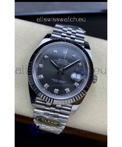 Rolex Datejust 126334 41MM ETA 3235 Swiss 1:1 Mirror Replica Watch in 904L Steel Dark Grey Dial 