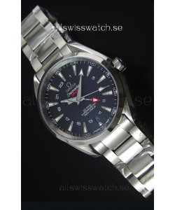 Omega Seamaster COAX GMT Stainless Steel Swiss Watch in Black Dial