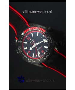 Omega Seamaster Planet Ocean Deep Black Red GMT 1:1 Edition Swiss Replica Watch
