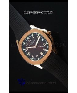 Patek Philippe Aquanaut Jumbo Rose Gold 1:1 Mirror Replica Watch - Wine Colored Dial