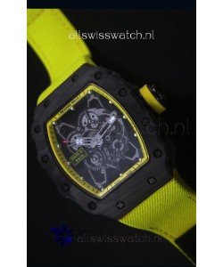 Richard Mille RM35-01 Rafael Nadal Edition Swiss Replica Watch Yellow Nylon Strap