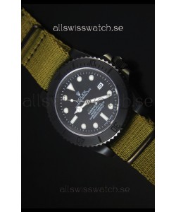 Rolex Submariner Stealth MK IV PVD Swiss Replica Watch White Hour Markers