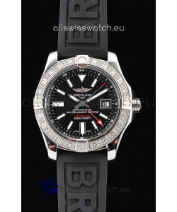 Breitling Avenger II Steel GMT Swiss Watch 1:1 Ultimate Edition - Black Dial