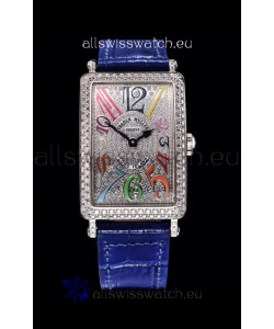 Franck Muller Long Island Color Dreams Ladies Swiss Watch in Blue Strap