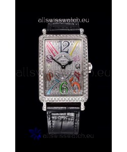 Franck Muller Long Island Color Dreams Ladies Swiss Watch in Black Strap