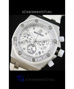 Audemars Piguet Royal Oak Offshore Lady Alinghi Swiss Watch in White Checkered Dial